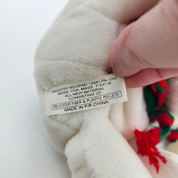 Chosun International Christmas Polar Bear Plush Red Green Hat & Scarf 10" - Picture 7 of 7